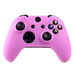 Protective cover for Xbox One controller with ribbed handle soft silicone rubber skin grip - Pink | ZedLabz - 1