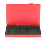 Protective holder for SD SDHC memory card case Aluminium Metal - Red | ZedLabz - 6