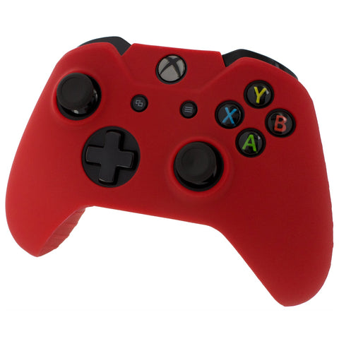 Protective skin for Xbox One Controller soft silicone rubber grip with ribbed handle - Red REFURB | ZedLabz - 1