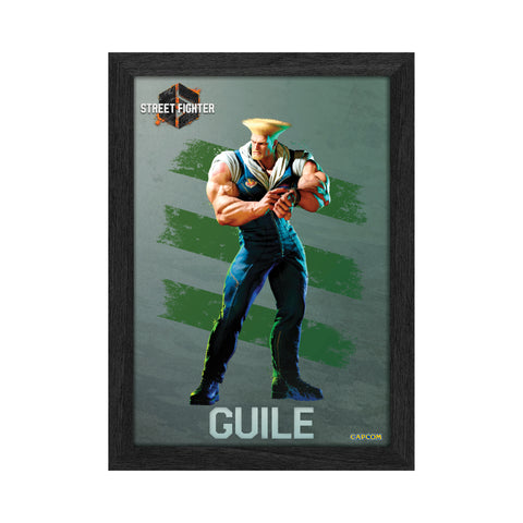 Street Fighter 6 Guile Plax lenticular frame 3D wall art officially licensed 10"x12" inch (23x30cm) | Pixel Frames