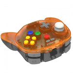 Tribute 64 2.4Ghz wireless N64 mini controller for N64, Switch, PC, Mac and Other USB Devices V2 - Clear orange Hawk editon | Retro-Bit