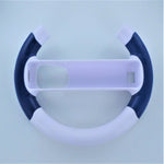 Racing wheel handle for Wii Controller - 2 pack White & Blue - REFURB | ZedLabz - 1