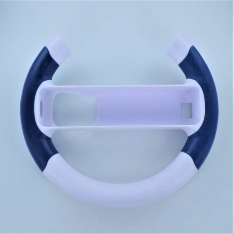 Racing wheel handle for Wii Controller - 2 pack White & Blue - REFURB | ZedLabz - 1