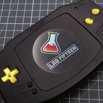 Hand cast custom resin buttons for Nintendo Game Boy Advance - Chrome Gold | Lab Fifteen Co