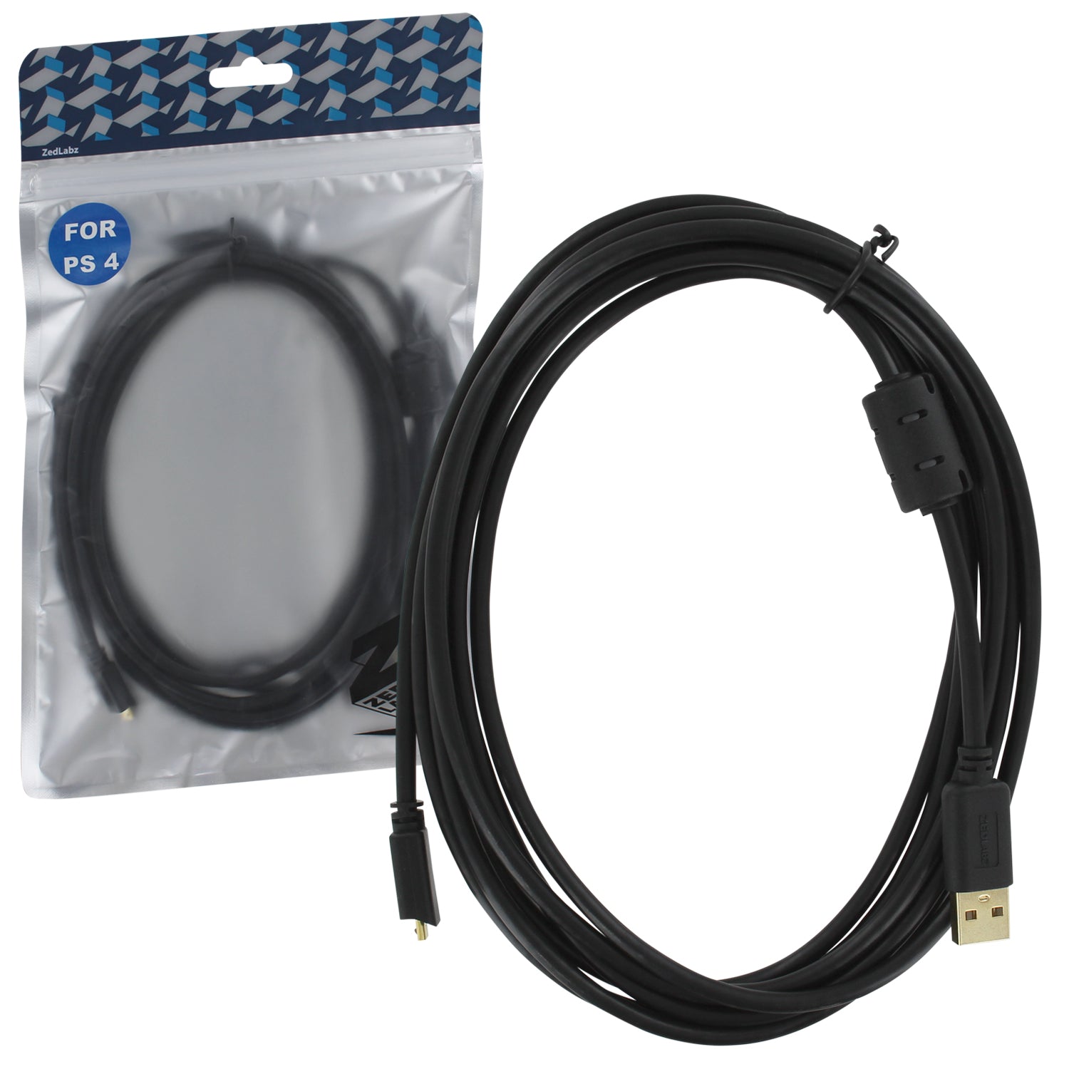 Cable Micro USB PS4 3m - Benoua.com
