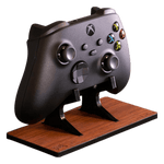 Real Wood Display Stand For Xbox Series X Controller - Mahogany | Rose Colored Gaming - 1