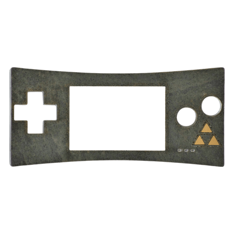 Real wood veneer kit for Nintendo Game Boy Micro console - Stone Zelda Mystique Edition | Rose Colored Gaming - 1