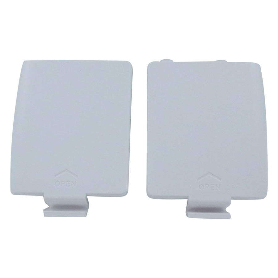 Refurbed Left & Right Battery Cover Set For Sega Game Gear - White | ZedLabz - 1