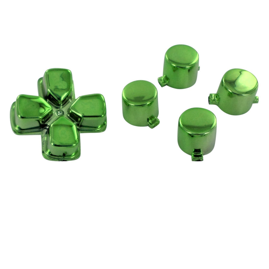 Replacement Action Button & D - Pad Set For Sony PS4 Controllers - Chrome Green | ZedLabz - 1