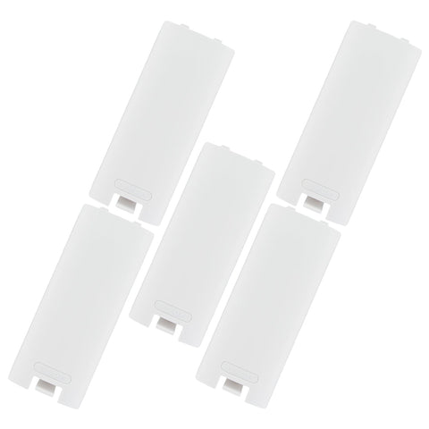 Replacement Battery Cover For Nintendo Wii Remote Controller - 5 Pack White | ZedLabz - 1