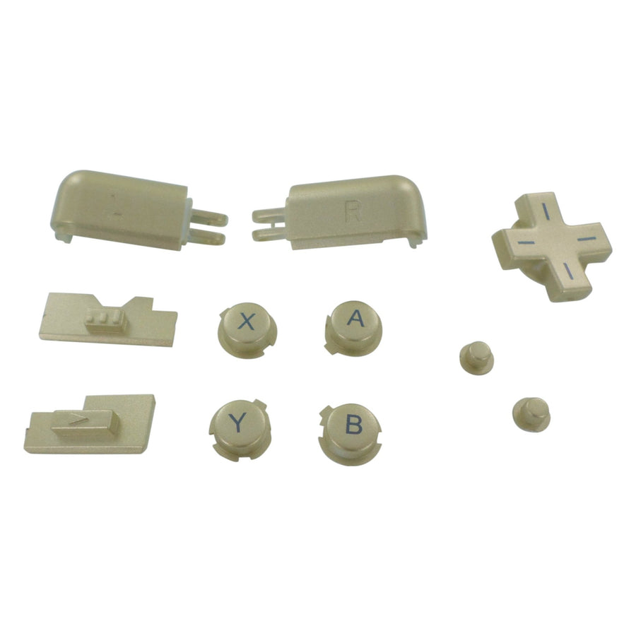 Replacement Button Set For Nintendo DS Lite - Metallic Gold | ZedLabz - 1