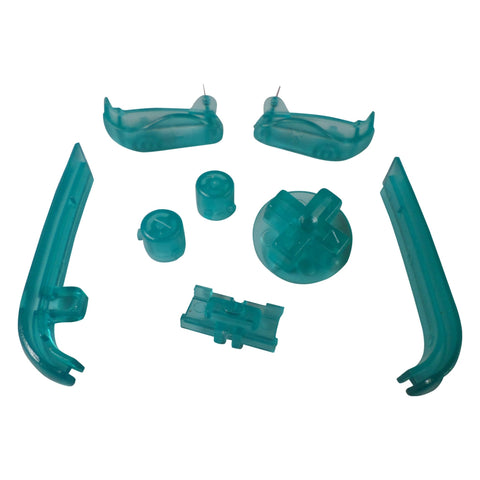 Replacement Button Set For Nintendo Game Boy Advance - Clear Teal Green | ZedLabz - 1