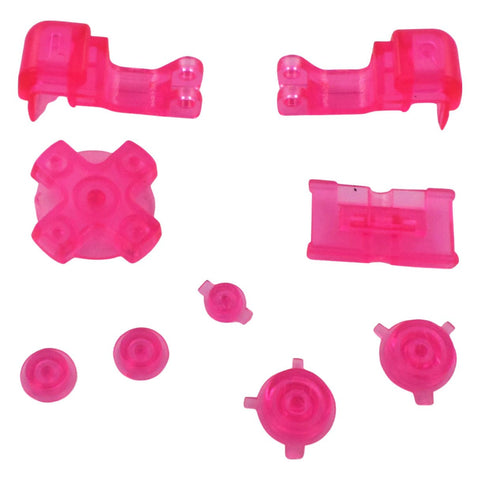 Replacement Button Set For Nintendo Game Boy Advance SP - Clear Pink | ZedLabz - 1