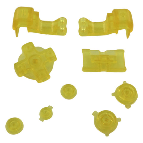 Replacement Button Set For Nintendo Game Boy Advance SP - Clear Yellow | ZedLabz - 1