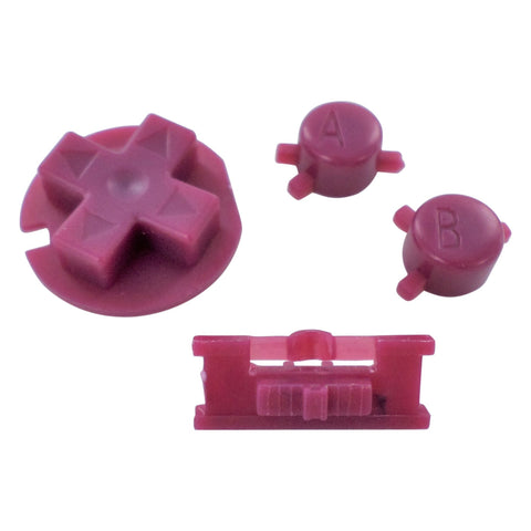 Replacement Button Set For Nintendo Game Boy Color - Maroon Red | ZedLabz - 1