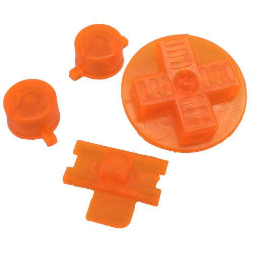 Replacement Button Set For Nintendo Game Boy DMG - 01 - Clear Orange | ZedLabz - 1