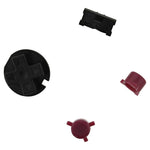 Replacement Button Set For Nintendo Game Boy Pocket - Maroon Red & Black | ZedLabz - 2