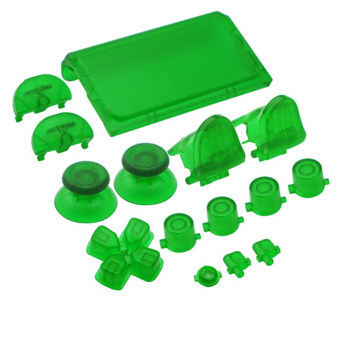 Replacement Button Set For Sony PS4 Slim Controllers - Clear Green | ZedLabz - 1