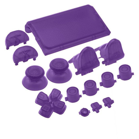 Replacement Button Set For Sony PS4 Slim Controllers - Clear Purple | ZedLabz - 1