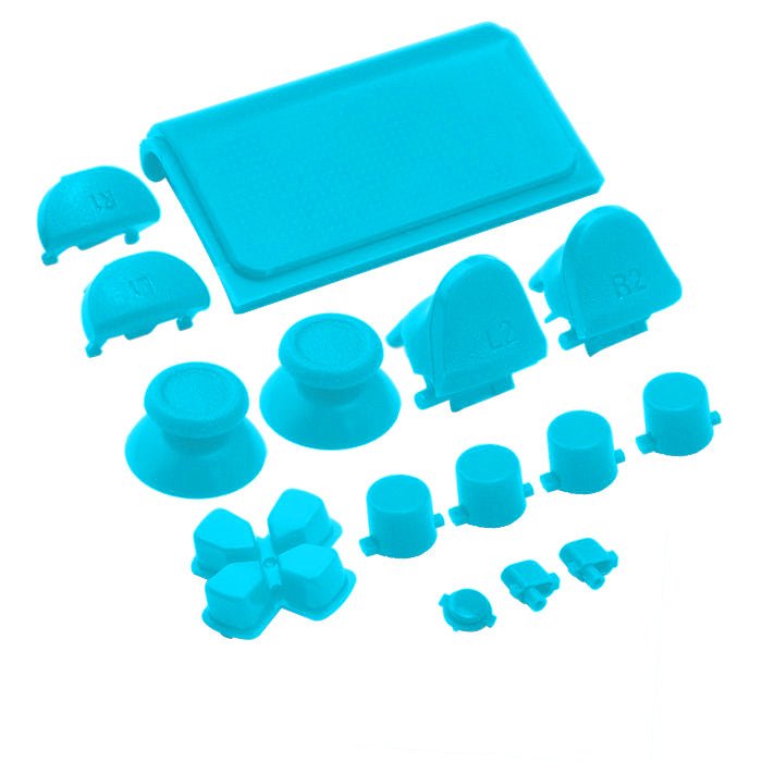 Replacement Button Set For Sony PS4 Slim Controllers - Light Blue | ZedLabz - 1