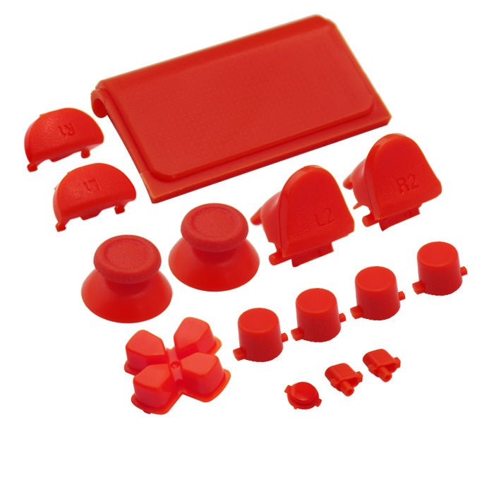 Replacement Button Set For Sony PS4 Slim Controllers - Red | ZedLabz - 1