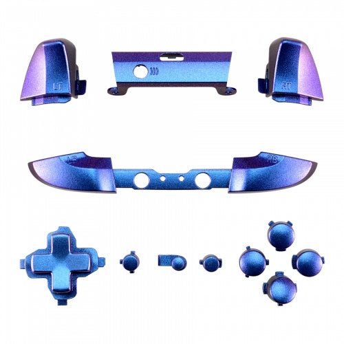 Replacement Button Set For Xbox One Slim 1708 Controller - Chameleon Blue & Purple | ZedLabz - 1