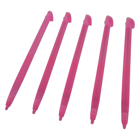 Replacement Clear Stylus For Nintendo 3DS XL - 5 Pack Pink | ZedLabz - 1