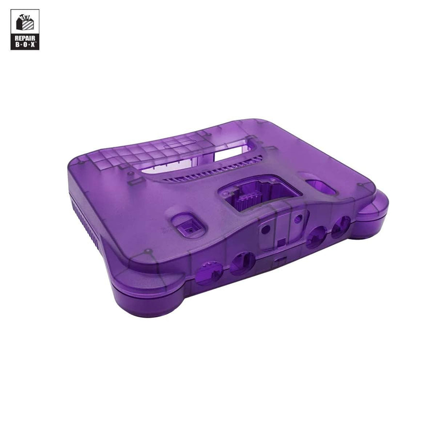 Replacement custom housing shell for Nintendo 64 N64 console - Clear purple | RepairBox - 1