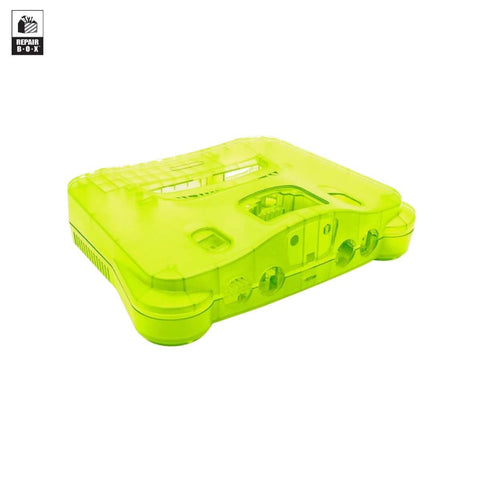 Replacement custom housing shell for Nintendo 64 N64 console - Extreme clear green | RepairBox - 1