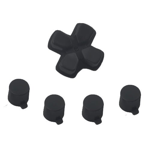 Replacement D - pad & Action Button Set For Sony PS4 Controllers - Black | ZedLabz - 1