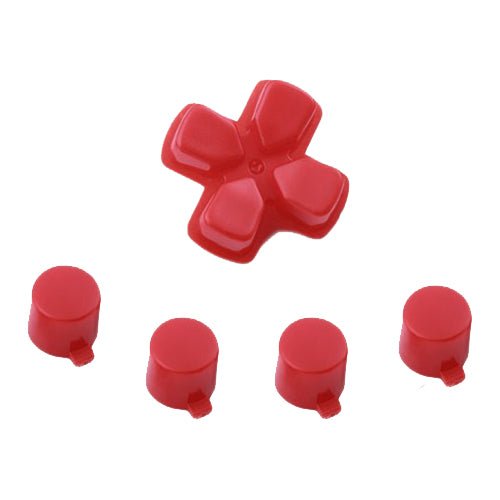 Replacement D - pad & Action Button Set For Sony PS4 Controllers - Red | ZedLabz - 1