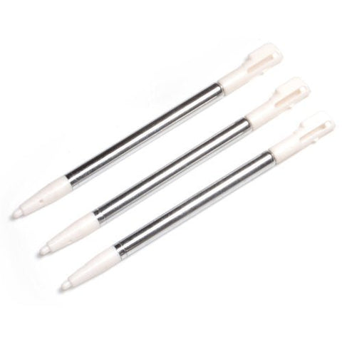 Replacement Extendable Metal Stylus Pens For Nintendo DSi - 4 Pack White | ZedLabz - 2