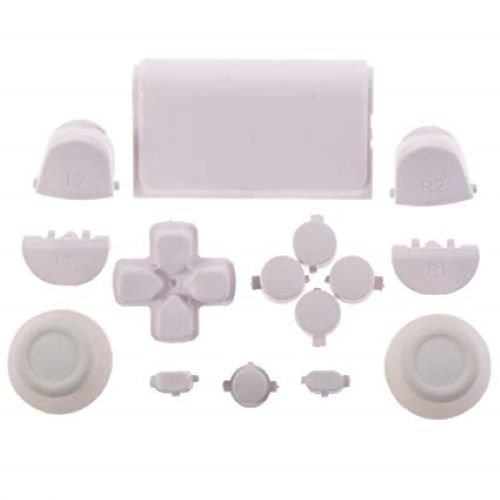 Replacement Full Button Set For 1st Gen Sony PS4 Controllers - White | ZedLabz - 1