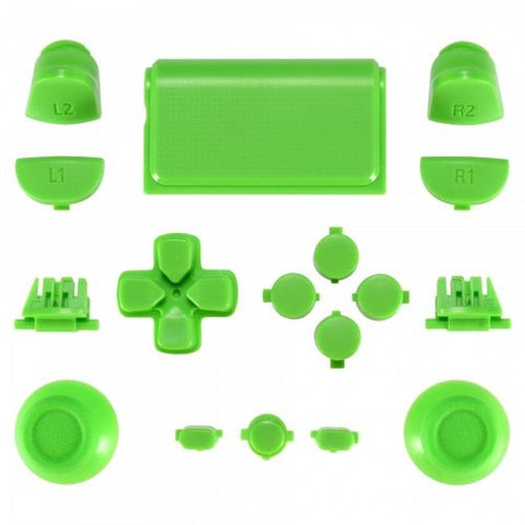 Replacement Full Button Set For 2nd Gen Sony PS4 JDM - 030 Controllers - Green | ZedLabz - 1