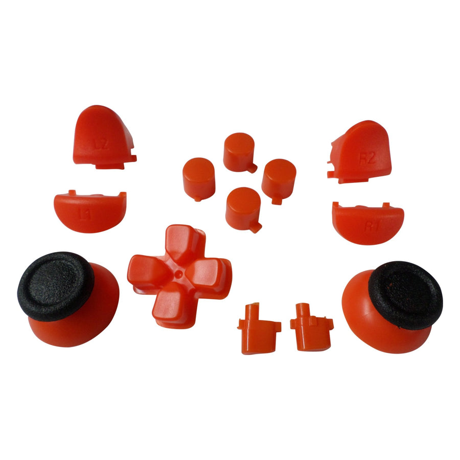 Replacement Full Button Set For Sony PS4 Pro Controllers - Orange | ZedLabz - 1