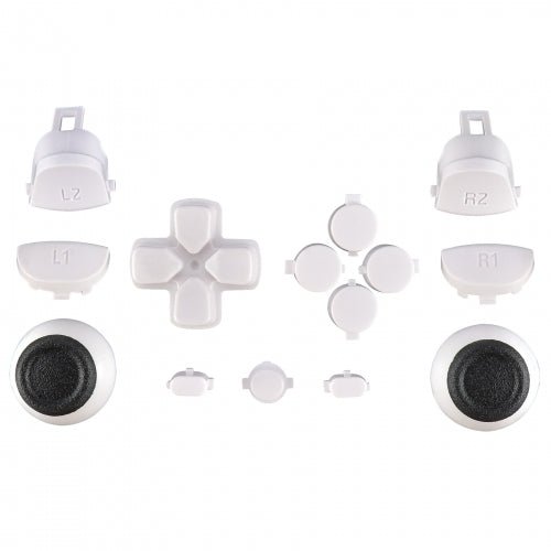 Replacement Full Button Set For Sony PS4 Pro Controllers - White | ZedLabz - 1