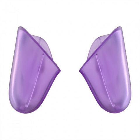 Replacement handle grips for Nintendo Switch Pro controller Left & Right shell - Clear Purple | ZedLabz - 1