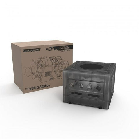 Replacement housing shell for Nintendo GameCube GC DOL - 001 & DOL - 101 console - Smoke Black | Teknogame - 1