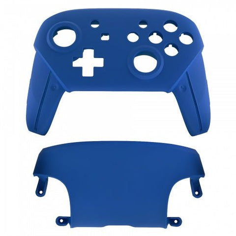 Replacement housing shell for Nintendo Switch Pro controllers front & back cover hard soft touch - Blue | ZedLabz - 1