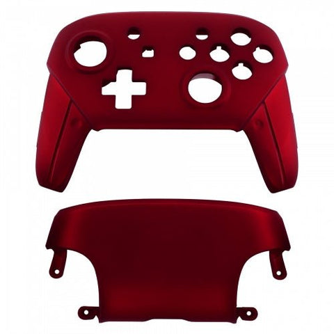 Replacement housing shell for Nintendo Switch Pro controllers front & back cover hard soft touch - Red | ZedLabz - 1