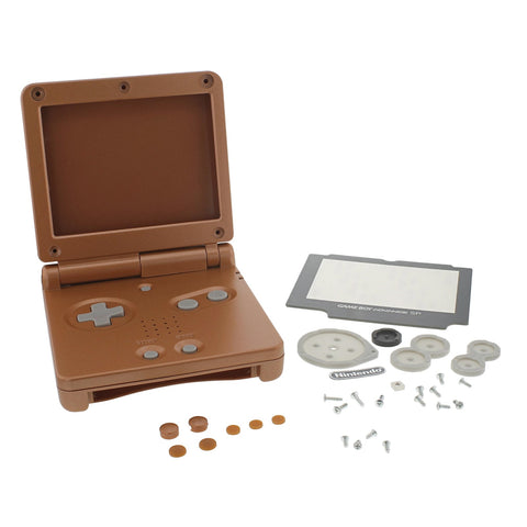 Replacement Housing Shell Kit For Nintendo Game Boy Advance SP - Copper | ZedLabz - 1