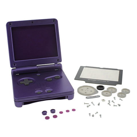 Replacement Housing Shell Kit For Nintendo Game Boy Advance SP - Mario Purple | ZedLabz - 1