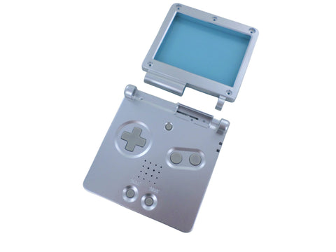 Replacement Housing Shell Kit For Nintendo Game Boy Advance SP - Mario Silver | ZedLabz - 2