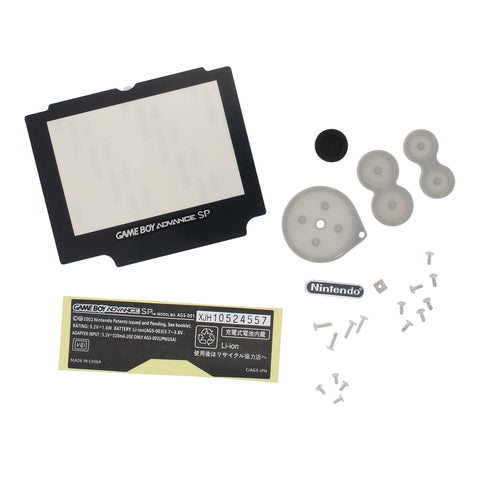 Replacement Housing Shell Kit For Nintendo Game Boy Advance SP - Onyx Black | ZedLabz - 2