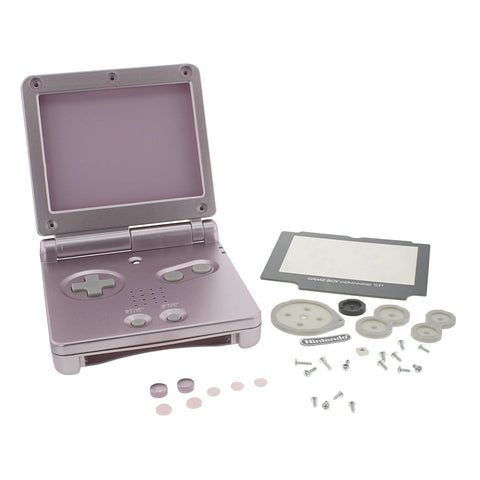 Replacement Housing Shell Kit For Nintendo Game Boy Advance SP - Pearl Pink | ZedLabz - 1