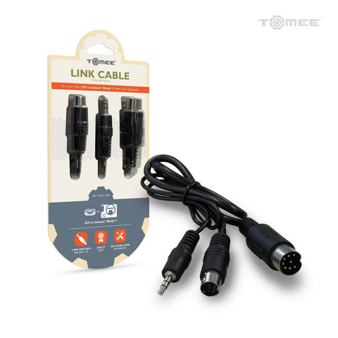 Replacement link cable from Sega 32X to Sega Mega Drive (Genesis model 1) lead - Black | Tomee - 1