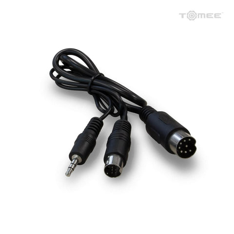 Replacement link cable from Sega 32X to Sega Mega Drive (Genesis model 1) lead - Black | Tomee - 2