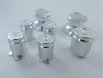 Replacement Metal Thumbsticks & Bullet Buttons Set For Xbox 360 Controllers - Silver | ZedLabz - 2