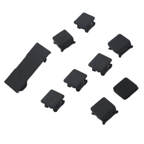 Replacement Plastic Screw Covers & Feet For Sony PS3 Slim Console - Black | ZedLabz - 1