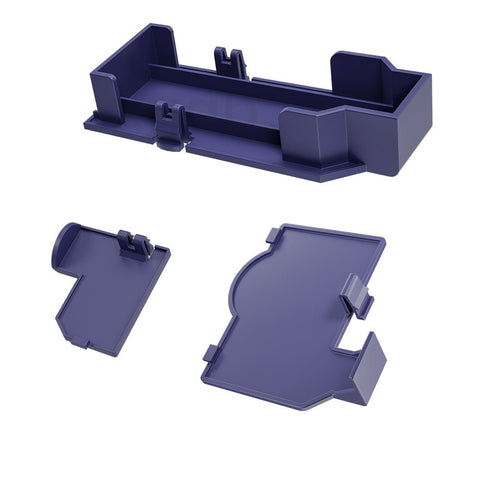 Replacement port cover set for Nintendo GameCube console Serial 1, 2 & Hi speed ABS plastic doors - Purple | XYAB - 2